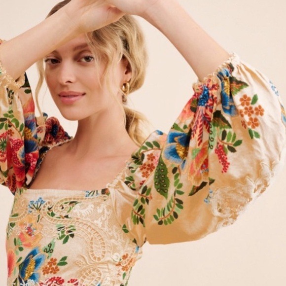 FARM RIO Delicate Garden Lace Sand Romper (NWT) Size M - Picture 3 of 15